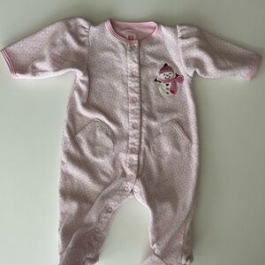 Carter's Light Pink Snowman Footie